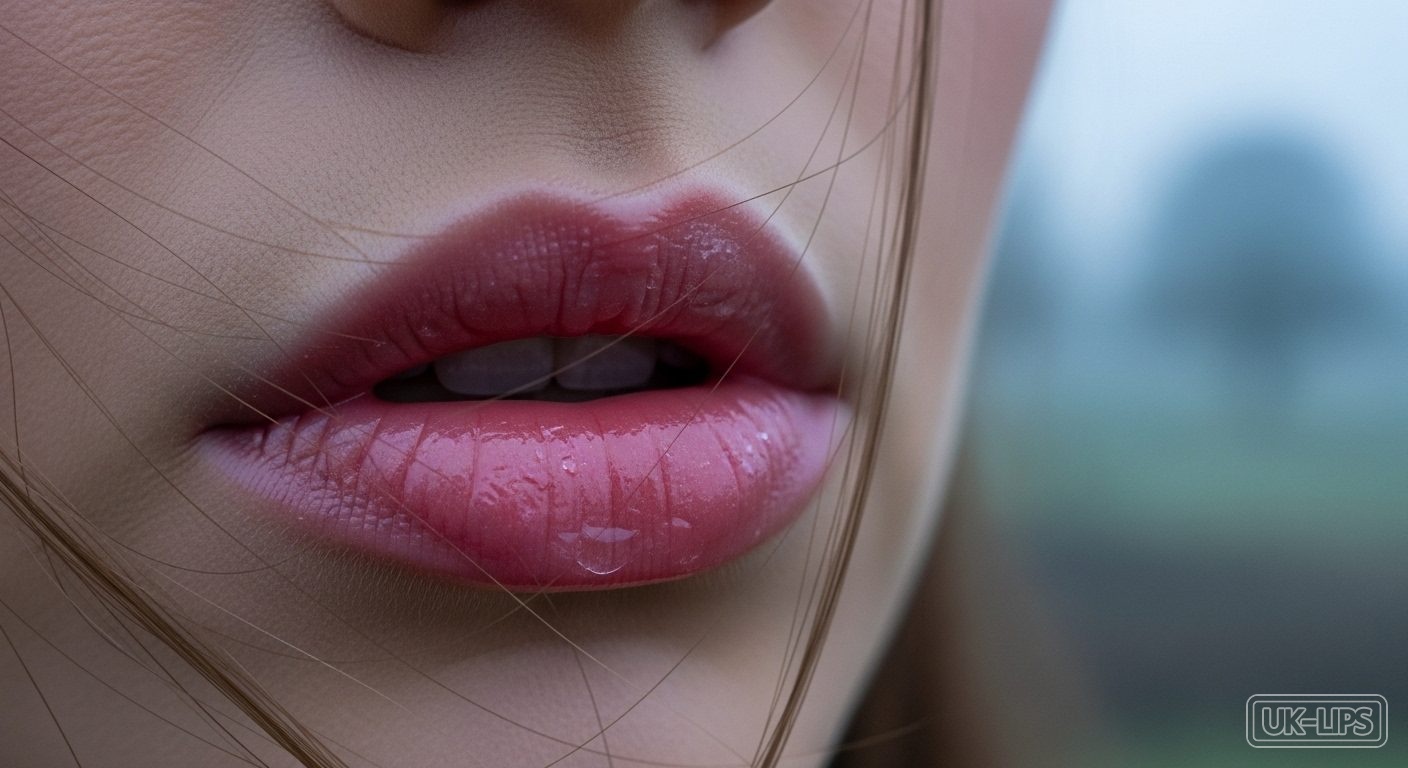 Layered lip balm application for winter protection in UK beauty trends