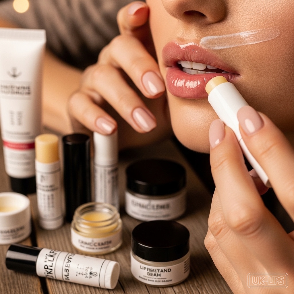 Step-by-step lip balm layering with affordable UK products
